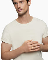 Beveled Band Ring in 18K Yellow Gold, 4mm